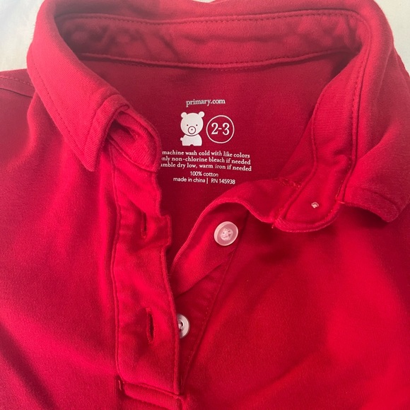 Red collared uniform dress w/ kick shorts ❤️ - Picture 4 of 4